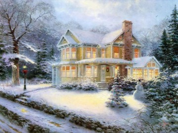 Thomas Kinkade Painting - Navidad victoriana III Thomas Kinkade